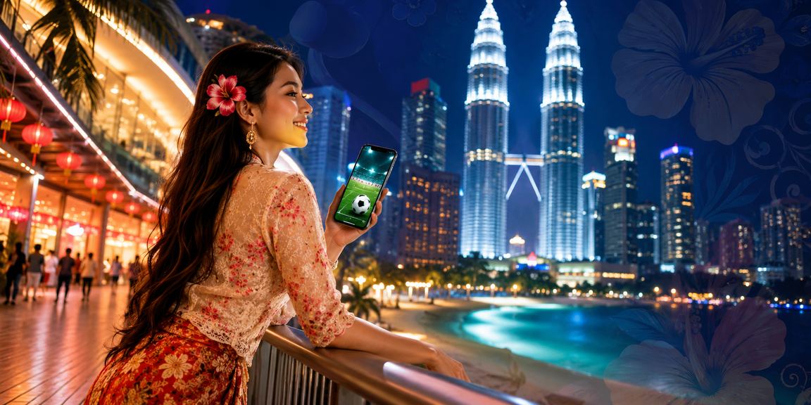 Pemain Malaysia menonton dan bertaruh pada perlawanan bola sepak langsung melalui platform dalam talian